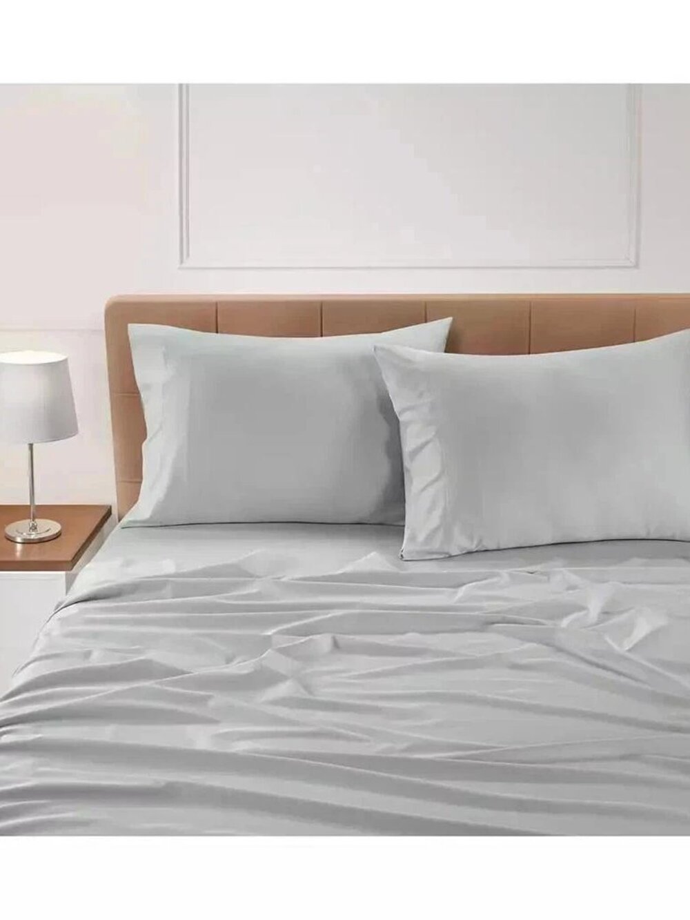 SleepRX 300 Thread Count 4-Pc. Sheet Set, Cotton-Bamboo - Lunar Rock - Picture 2 of 7